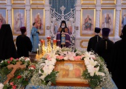 Преосвященнейший Мстислав, епископ Тихвинский и Лодейнопольский, совершил Всенощное бдение в г.Подпорожье